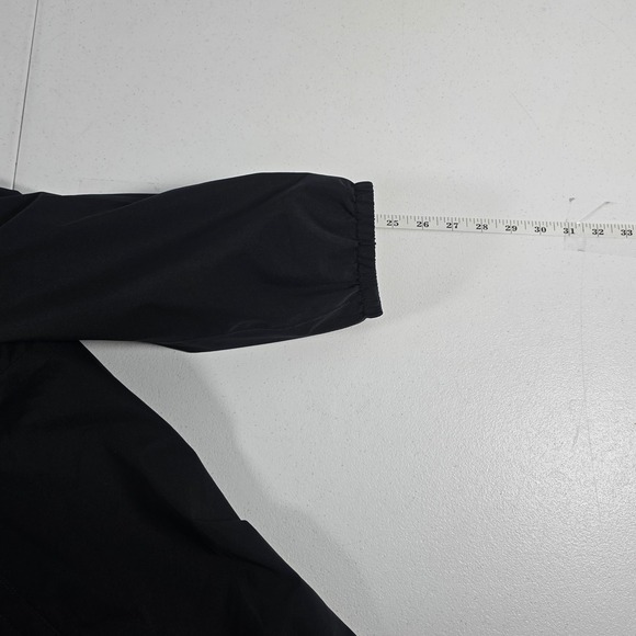 Lands End Womens 1X Black Hooded Rain Jacket Water Resistant Parka Coat 16W-18W - Picture 5 of 9